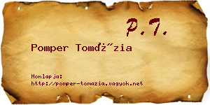 Pomper Tomázia névjegykártya